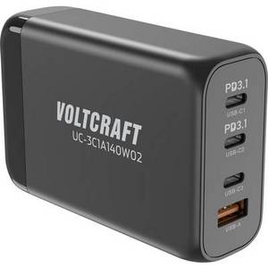Voltcraft UC-3C1A140W02 AC/DC Tisch- und Steckernetzteil Steckdose, Innenbereich USB-A, USB-C® Anzahl Ausgänge: 4 x 