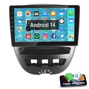 ESSGOO Android 14 Carplay Für Toyota Aygo Peugeot 107 Citroen C1 Autoradio (Digitalradio (DAB), RDS, FM, GPS NAVI, SWC) 