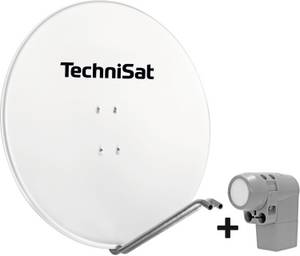 Technisat SATMAN 850 PLUS mit UNYSAT-Quattro-Switch-LNB Sat-Spiegel (85 cm, Aluminium, LNB mit Wetterschutzgehäuse) 