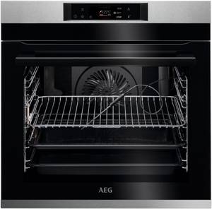 Aeg Einbaubackofen 8000 BPE74228BM, mit FlexiRunners™ – Teilauszug (2 Paar), Pyrolyse-Selbstreinigung 