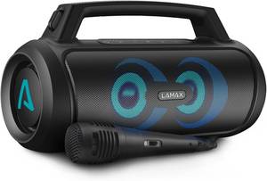 Lamax PartyGo1 Play Mobiler Wireless Lautsprecher (Eingänge Bluetooth: microSD, USB, Jack 3.5 mm) 