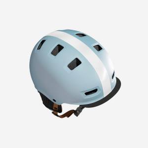 Btwin Fahrradhelm City Bowl 540 blau/reflektierend 
