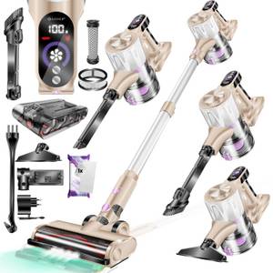 Kesser Akku-Hand-und Stielstaubsauger, Hepa-Filter, beutellos, Akku Staubsauger Handstaubsauger bis 45 Min. Laufzeit Akkusauger 