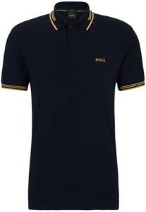 Hugo Boss Slim-Fit Poloshirt aus Stretch-Baumwolle mit Branding (50506193) blau Poloshirt