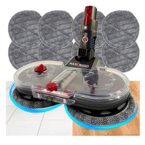 Maxorado Hartbodendüse Wischdüse für Dyson Wischaufsatz + 10 Pads V7 V8 V10 V11 V15 Sauger, Zubehör für V 7 8 10 11 15 Akku Accu, (Fuß Wischen und Saugen, 11-tlg., Wischmopp Bodendüse), Ersatzteil für Original Zubehör Staubsauger 
