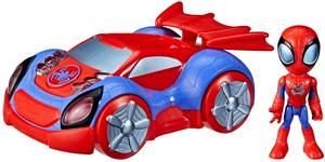 Hasbro Spielzeug-Auto Marvel Spidey and His Amazing Friends, Leuchtender Web-Flitzer, mit Licht und Sound 