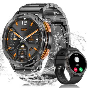 Sanorum Smartwatch Herren mit Telefonfunktion Smartwatch (3.63 cm/1,43 Zoll,...