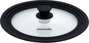 Hanseatic Universaldeckel », passend für Pfannen und Töpfe Ø 24 - 28 cm«, (1 tlg.), Deckel mit Silikonrand, Sichtfenster und wärmeabweisendem Knopf 