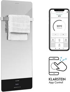 Klarstein Hot Spot Crystal Reflect Smart Panel elektrischer Handtuchtrockner