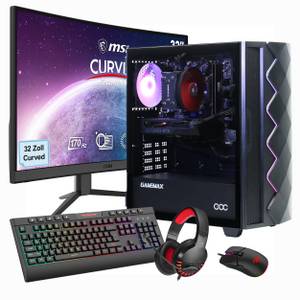 GameMax MegaDeal Gaming-PC-Set Diamond BK PC-Komplettsystem (32