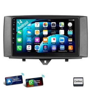 ESSGOO Autoradio Android 14 Carplay Für Smart Fortwo 451 2011-2015 Autoradio (GPS NAVI Carplay Android auto RDS SWC) 