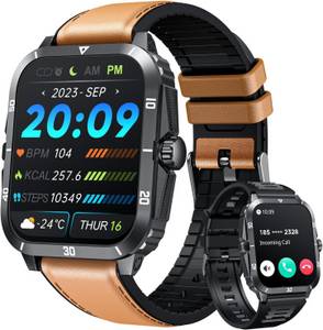 niizero Fur Herren mit Telefonfunktion 100+ Sportmodi Sport Smartwatch (2.0 Zoll, Android / iOS), mit Pulss Schlafmonitor Schrittzähler 3ATM Wasserdicht Fitness 
