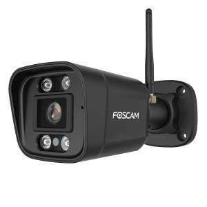 Foscam V5P WLAN Überwachungskamera Schwarz 5MP (3072x1728), Dual-Band WLAN, Integrierter Scheinwerfer und Sirene 