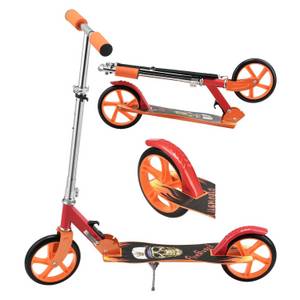 ArtSport Scooter Cityroller Fire Big Wheel 205 mm Räder klappbar höhenverstellbar – ab 3 Jahre Tretroller