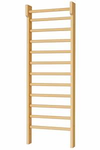 Dynamic24 225x70cm Solide Holz Kletterwand Sprossenwand Massivholz 100 Kg belastbar Sport 