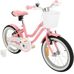 Actionbikes Motors Actionbikes Kinderfahrrad Starlight 16 Zoll, Rosa, Stützräder, Fahrradkorb, Klingel, Kettenschutz 