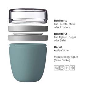 Dreafly Lunchbox Ellipse Lunchpot ø 15 cm, 2-tlg.,Praktischer...