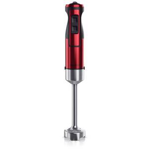 Arendo Stabmixer, 1000 W, Edelstahl Stabmixer in rot Handmixer - Pürierstab - stufenlose Regelung 
