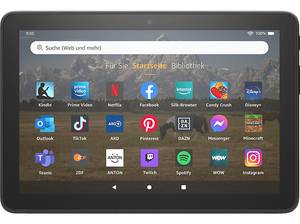  AMAZON Fire HD 8 (2022), Tablet, 32 GB, Zoll, Schwarz 