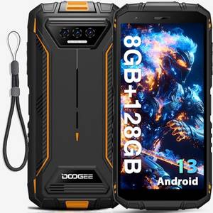  DOOGEE S41 Plus Outdoor Handy Ohne Vertrag 8GB+128GB(1TB Erweiterbar) Android 13 Outdoor Smartphone 6300mAh Octa Core 5.5