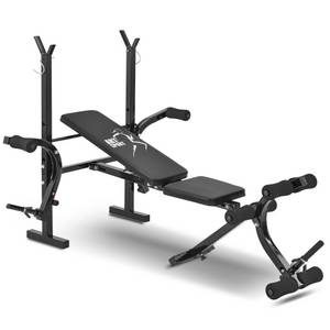 ArtSport Multifunktion Hantelbank ProfiGym 1000 mit Langhantelablage, Beincurler & Butterfly Drückerbank