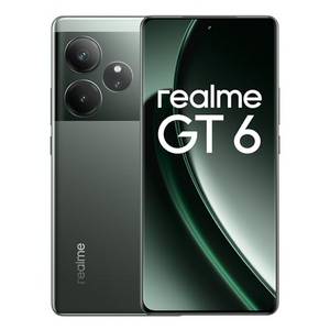  realme GT6 Smartphone 5G 8+256 GB, Snapdragon 8s Gen 3 Chipset, 6000nit Ultra Bright Display, Sony LYT-808 OIS Camera, 120W SUPERVOOC Charge, 5500mAh Massive Battery, Razor Green(no adapter) 