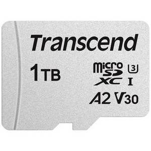 Transcend TS1TUSD300S-A microSD-Karte Retail 1 TB UHS-I, Class 10, v30 Video Speed Class, A1 Application Performance Class, A2 Application Performance Class 