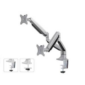 Newstar NM-D750DSILVER 2fach Monitor-Tischhalterung 25,4 cm (10) - 81,3 cm (32) Neigbar, Schwenkbar 