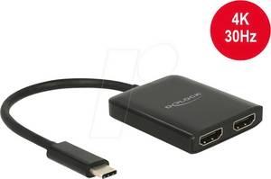Delock USB Typ-C Splitter > 2 x HDMI out 