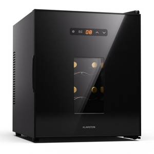 Klarstein Weinkühlschrank Sillent Vino 16 bottle uno, für 16 Standardflaschen á 0,75l,Wein Flaschenkühlschrank Weintemperierschrank Weinschrank Kühlschrank 