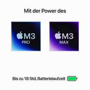 Apple MacBook Pro 14'' Notebook (35,97 cm/14,2 Zoll,  M3 Pro, 14-Core GPU, 512 GB SSD) 