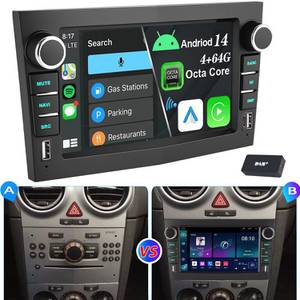 ESSGOO Android 14 Für Opel Zafira B Corsa C D Astra H Vivaro Vectra Autoradio (Digitalradio (DAB), FM, RDS) 