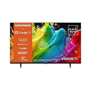  Grundig 43 VOE 84 Q Fernseher 43 Zoll (108 cm) QLED TV, VPI 1800, Google TV, 4K UHD, Dolby Vision, HDR10+, Motion Picture Improvement, Chromecast Built-in, Bluetooth, Smart TV, Schwarz 