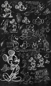 Komar Mickey - Chalkboard 120 x 200 cm Vliestapete