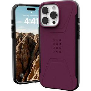  Urban Armor Gear Civilian MagSafe Case Backcover Apple iPhone 16 Pro Max Bordeauxrot MagSafe kompatibel 