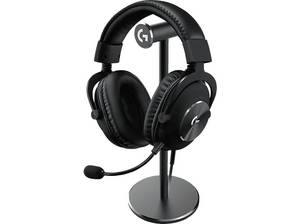  LOGITECH PRO X + Stand, Over-ear Gaming-Headset mit Ständer Schwarz 