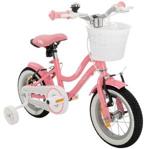 Actionbikes Motors Actionbikes Kinderfahrrad Starlight 12 Zoll, Rosa, Stützräder, Fahrradkorb, Klingel, Kettenschutz 