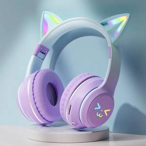 Powerwill Wireless Bluetooth Kopfhörer, RGB Katzenohren – Gamer...