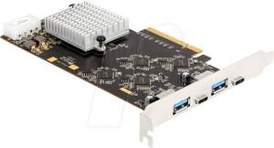 Delock 90097 - PCIe x8 > 2x extern USB 3.2 C, 2x USB 3.0 A 