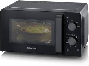 Severin MW 7580 Stand-Solo-Mikrowelle schwarz/edelstahl 
