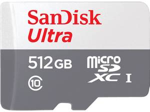  SANDISK Ultra UHS-I mit Adapter für Tablets, Micro-SDXC Speicherkarte, 512 GB, 120 MB/s 