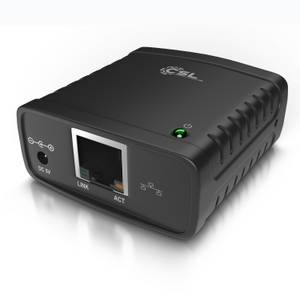 Csl Fast Ethernet USB Printserver inklusive Netzteil PC und MAC / Windows 10 fähig 