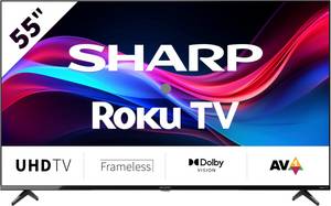 Sharp 4T-C55GJx LED-Fernseher (139 cm/55 Zoll, 4K Ultra HD, Smart-TV) 