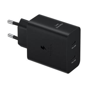 Samsung Schnellladeadapter Duo 50 Watt EP-T5020X, 2x USB Type-C incl. USB Type-C auf USB Type-C Kabel 