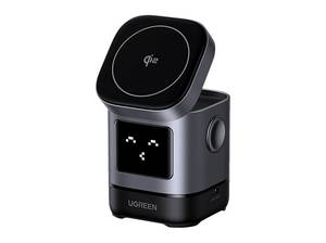  UGREEN 2-in-1 Magnetisches Wireless Ladegerät Universal, Dark Gray 