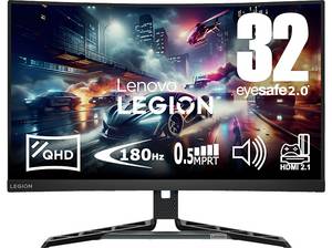  LENOVO Legion R32qc-30 31,5 Zoll QHD Gaming Monitor (0,5 ms Reaktionszeit, 60 Hz bis 180 Hz) 