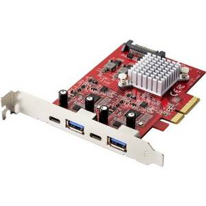 Renkforce RF-4679642 2+2 Port USB 3.2 Gen 2 Controllerkarte USB 3.2 Gen 2, USB-C™ PCIe 