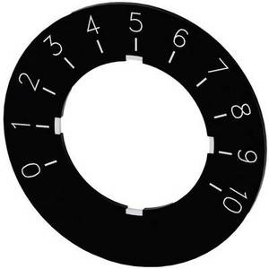 Siemens Bezeichnungsschild rund (Ø) 40 mm 0-10 Schwarz, Weiß 1 St. 