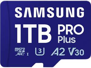  SAMSUNG PRO Plus SDHC (2023) inkl. SD-Adapter, Micro-SD Speicherkarte, 1 TB, 180 MB/s 