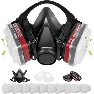 LuxusKollektion Filtrierende Halbmasken FFP2 Gesichtsschutz Filter Brille Lackieren Staub Epoxidharz Schwarzer 